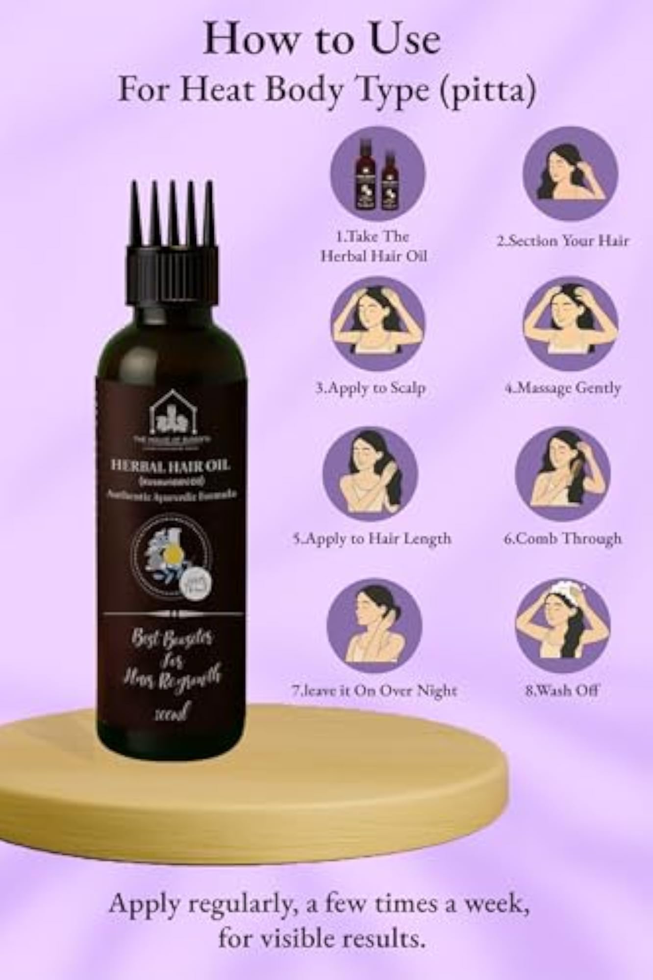 Bunny's Keshavriddhi Herbal Hair Oil, Natural Growth Formula